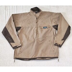 Vtg 90s Mens KAVU Sz Large 1/4 Zip Cotton Canvas Mock Neck Outdoor Casual Anorak